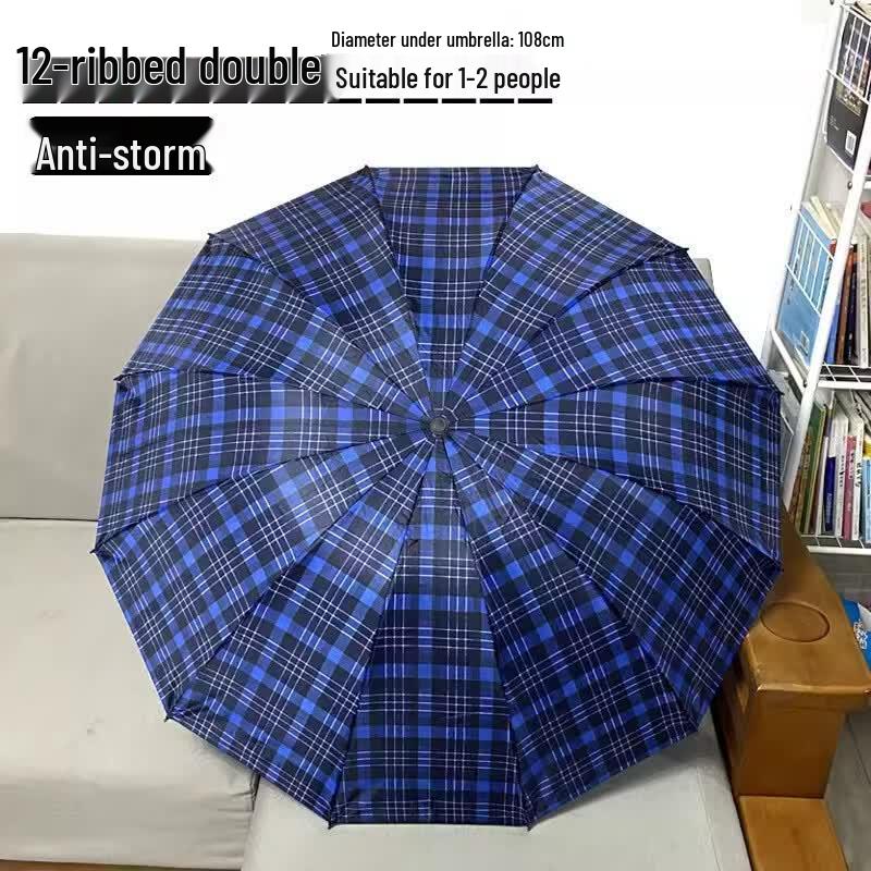 Xihe Enlarged Reinforced Windproof Manual Folding Umbrella