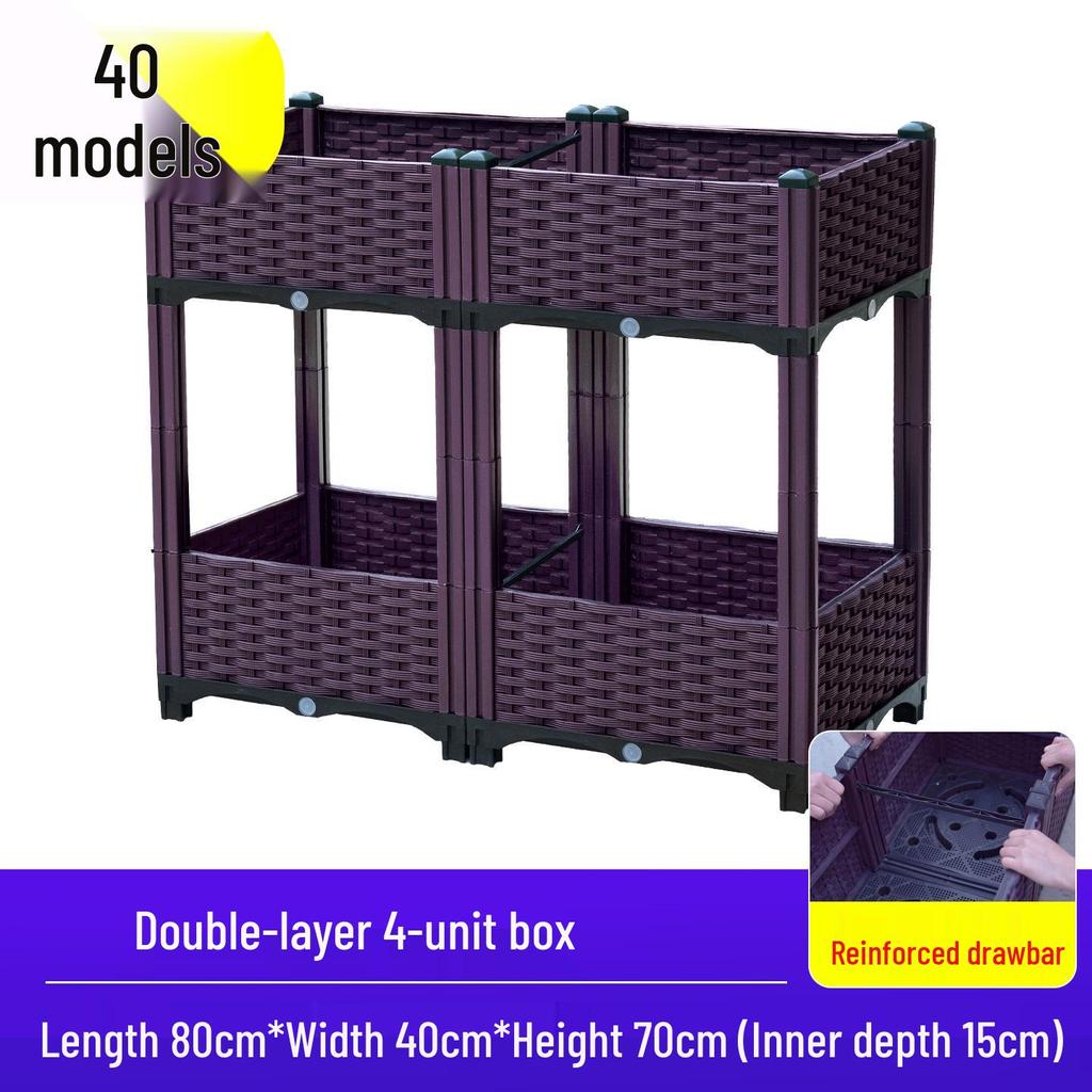 Large Outdoor Plastic Elevated Vegetable Planter Box for Balcony Gardening