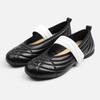 Fashion Comfort Round Toe Shallow Soft Leather Flats Women Fashion Sewing Design Brand Mary Jane Shoes Concise Lightweight Casual Shoes