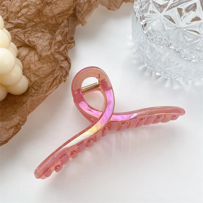 

13СМ Заколки-крабы для волос крест-накрест Женские Девушки Большие Блестящие AB Цветные Заколки для волос Хвост Зажимы для волос Аксессуары для волос