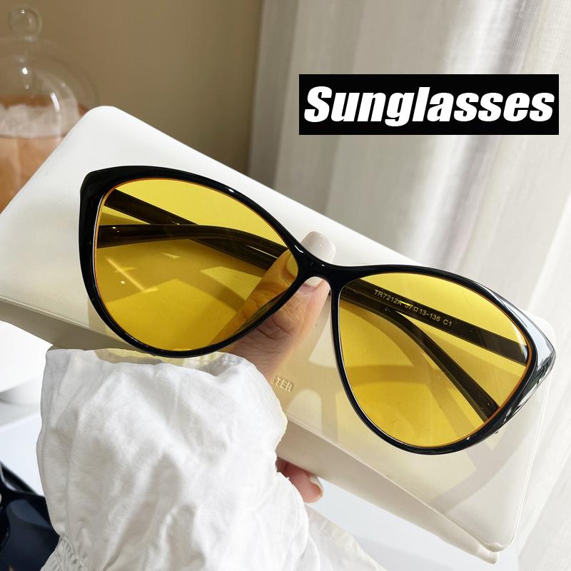 

Luxury Ladies Cat Eye Outdoor UV400 Sunglasses New Trendy Finished Optical Plain Eyeglasses Fashion Men s Sun Shades Goggles
