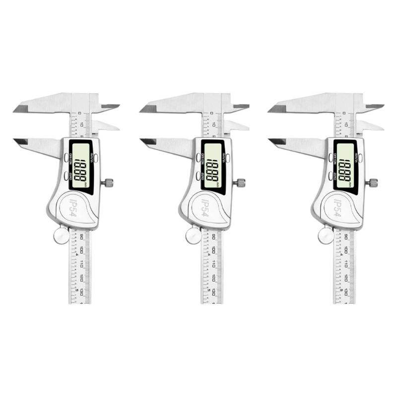 Professional Electronic Vernier Caliper Stainless Steel Body Double Unit Conversion Clear LCD Screen 0.01mm Resolution