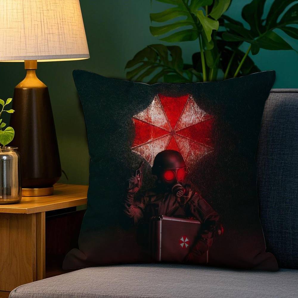 Movie R-Resident E-Evil Pillow Case Sofa Living Room Bedroom Double-sided Printing Square Cushion Nap Time Pillow Case