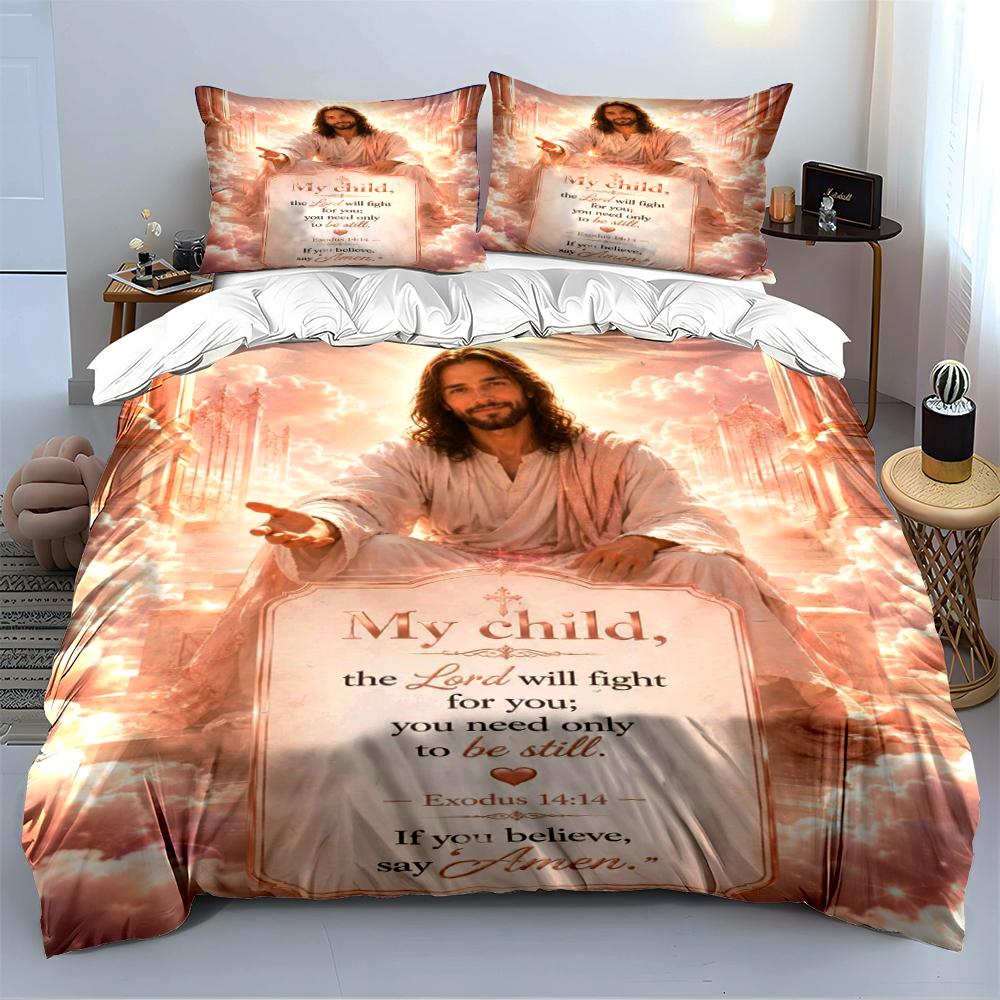 "My Child Christian Bedding Set Design" Bedding set (1 duvet cover, 2 pillowcases, duvet not included)