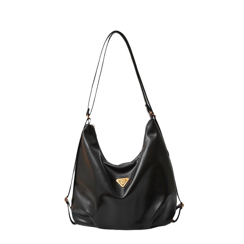 2025 winter new retro simple shoulder bag soft surface casual commuter backpack autumn and winter new messenger