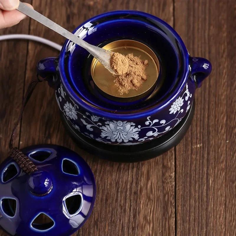 Bruciatore di incenso a olio essenziale con timer 110V/220V, temperatura elettrica, bruciatori di incenso OUDH, aromaterapia per la decorazione della casa