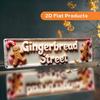 2D Metal Gingerbread Man Wall Decor, Vintage Xmas Sign 15.7x3.9 inch Retro Aluminum Cookie Decoration for Bar Cafe Easy Hang