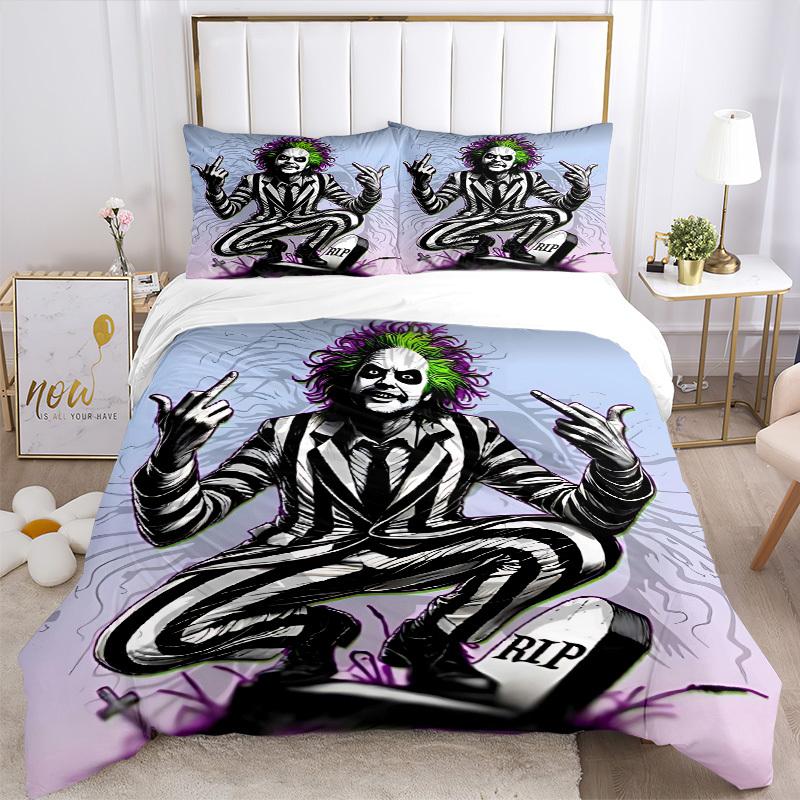 3pcs Beetlejuice Cover Set,Soft Comfortable Duvet Cover,Guest Room (1*Duvet Cover + 2*Pillowcases, Without Core) yy251024150