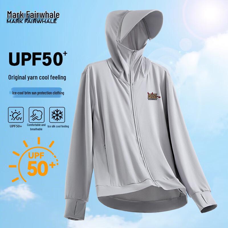 Mark Fairwhale Men s UPF50+ Ice Silk Cooling Sun Protection Hoodie 2XL