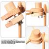 Embroidery Stand for Needlework, Desk Side Clamp Support with Rotating Head, Wood Finish, 0-1.77in Clamp Opening, Thread Frame Use