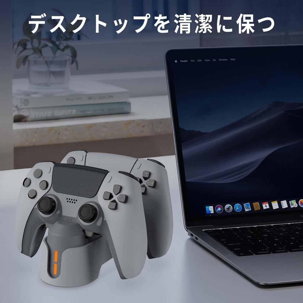 PhyiFlbey PS5 Controller Charging Fast Charges Two Controllers Prevents Easy Convenient LED Charging Compatible with PS5 and Portable PS5 Peripherals