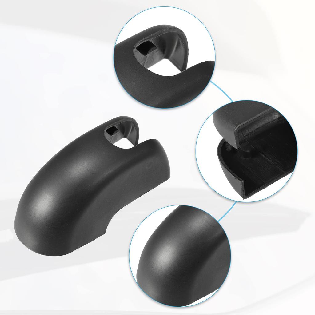ACROPIX Car Rear Glass Wiper Arm Cover Cap for Nissan Note Black 1pcs