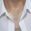 Christmas Items, Exquisite Zircon Snowflake Pendant Necklace For Women, New Year'S Gifts For Friends
