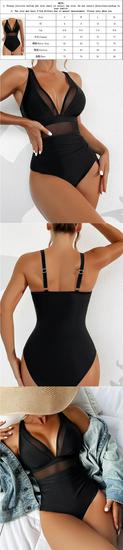 2025 European & American Backless Mesh Bikini Swimsuit
