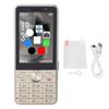 4G Unlocked Phone Dual SIM Card Support 3.5 Inch Color Touch Screen Loud Sound Large Keys Mobile Phone Gold