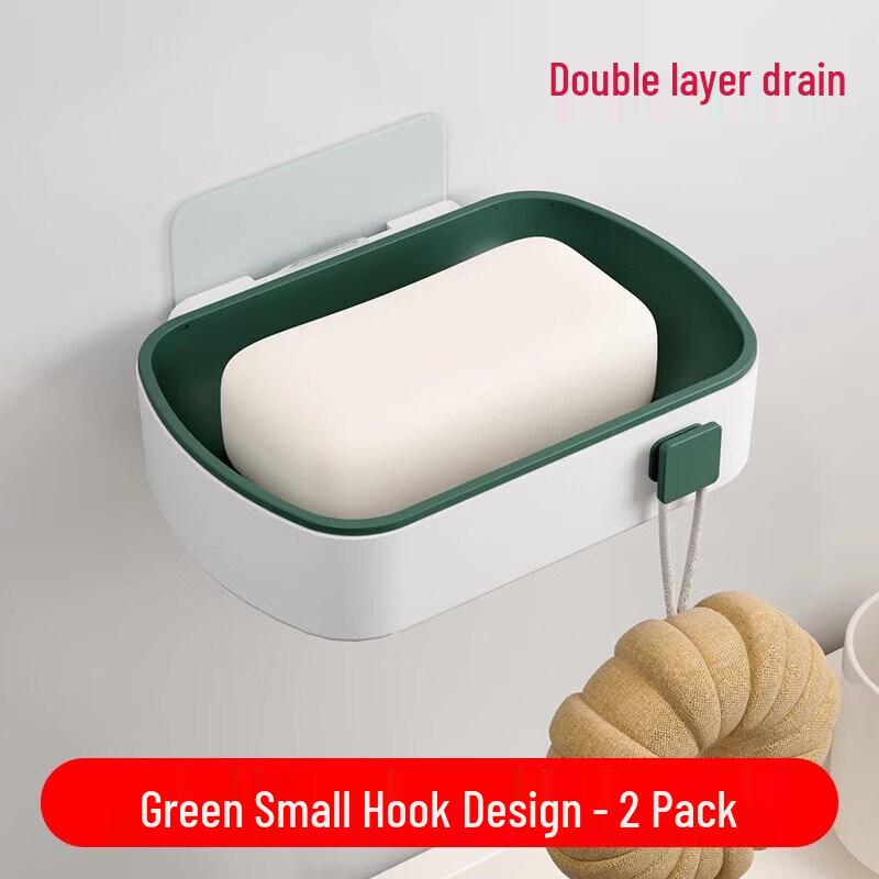 LIEI Punch-Free Double-Layer Draining Soap Dish