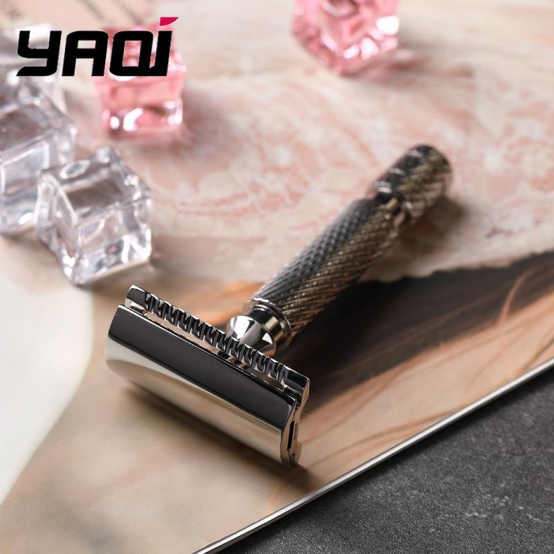 Yaqi PILOT Sicherheitsrasierer aus Edelstahl für Damen und Herren, Doppelklingen-Rasierer, Rasierklingen aus Edelstahl