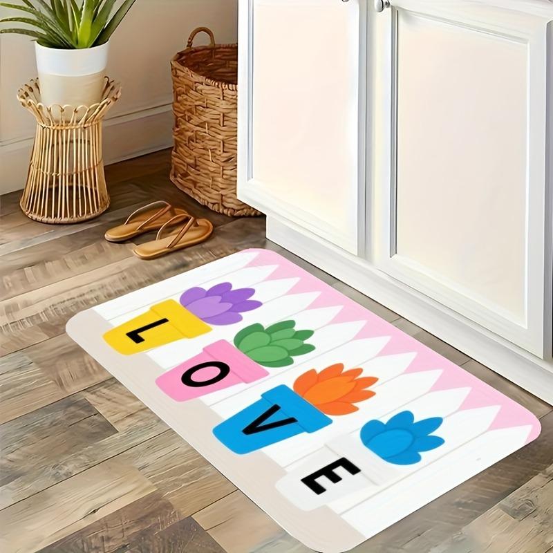 1PC Tranquil Waters Kitchen Rug Non-Slip Door Mat Pop design Bathroom Rug Bath Mat Carpet for Home Sink Laundry ecoreeree