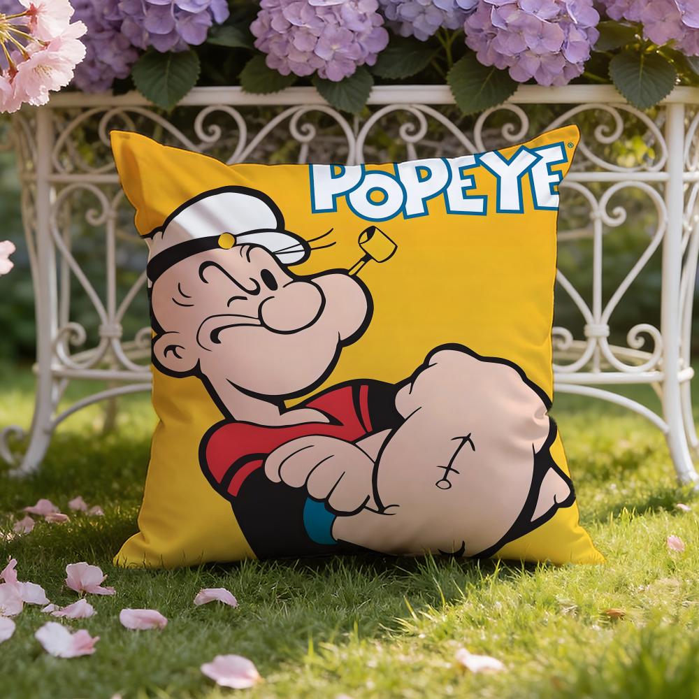 P-Popeye the S-Sailor Cushion Cover Home & Car Dual-Scene Pillow Cover: Reversible for Premium Comfort