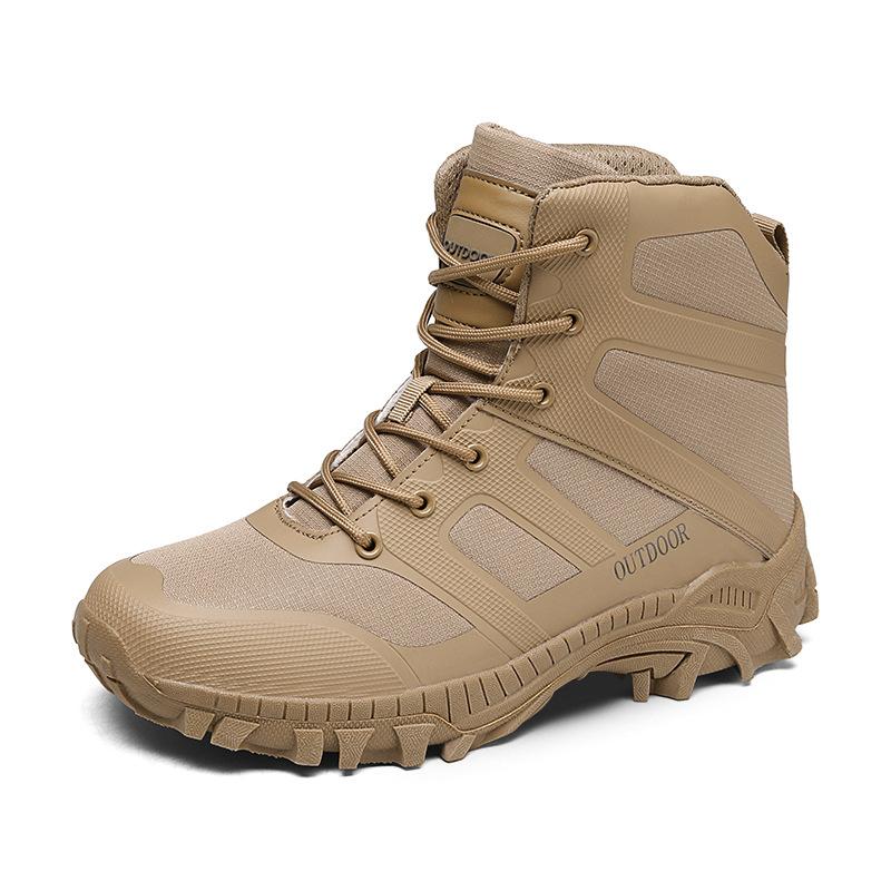 Winter Large Size 46 Shock-absorbing and Wear-resistant Tactical Boots Outdoor Hiking Training Boots Outdoor Mountaineering Boots Desert Boots Men