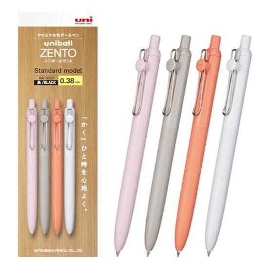 Mitsubishi Pencil Water-Based Ballpoint Pen Uniball ZENTO Standard 0.38 4-Piece Set UBNZSC38.4P
