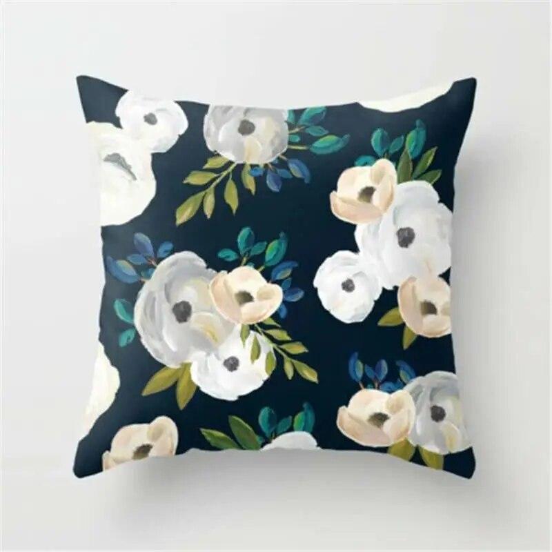 Classic Floral Unique Pillowcase Sofa Bed Home Decor Throw Cotton Car Chair Beautiful Linen Delicate