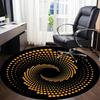 1pc Vortex Dots Office Round Area Rug, Indoor Mat Suitable For Office, Under Office Chairs Bedroom Living Room Home Decor, Room Deco