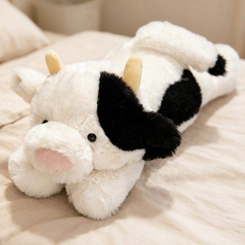 Animale sdraiato con braccia lunghe Peluche con braccia pesate Morbido cuscino di peluche Maiale Leone Coniglio Mucca Elefante Bambola Regalo per Bambini e Bambine