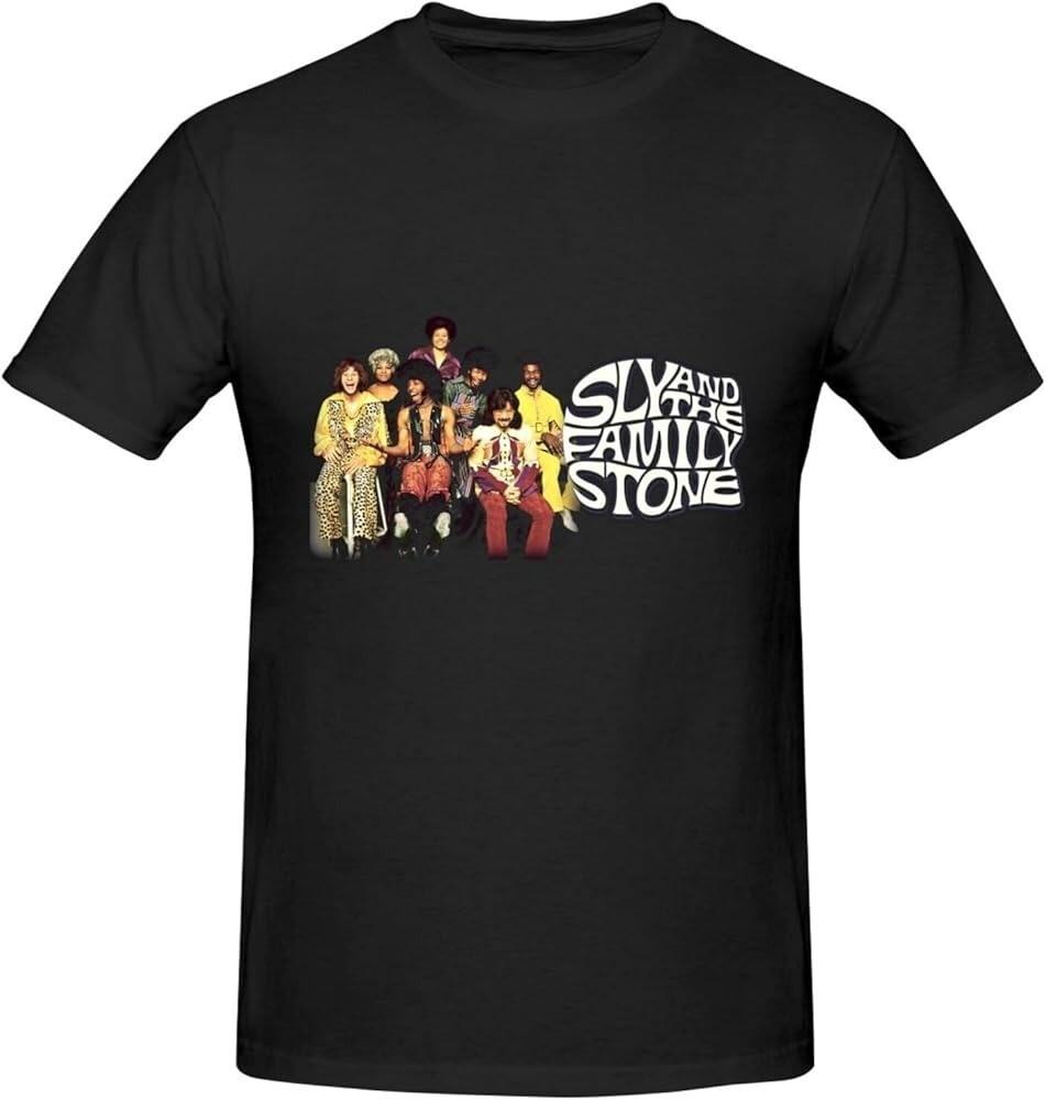 Черная Хлопковая Футболка Sly and The Family Stone Подарок фанату PP2130 Унисекс Футболка S