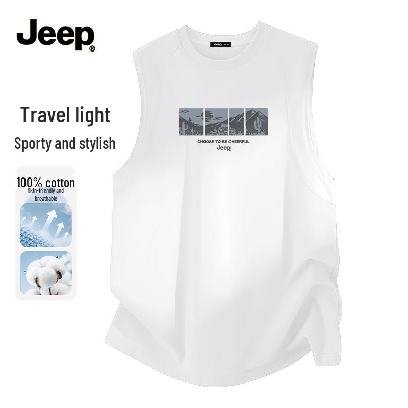 JEEP Men s Summer Cotton Sports Vest 3XL