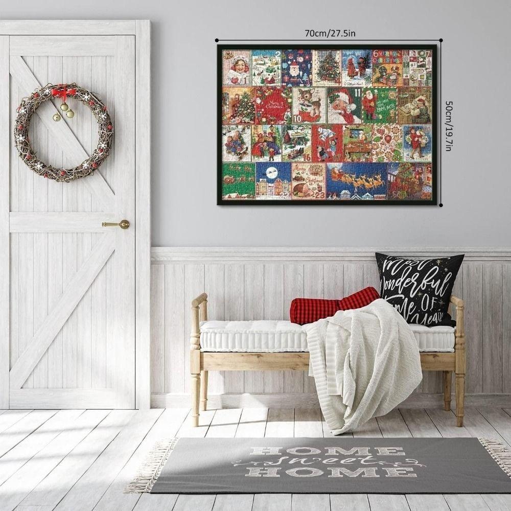 1000 Pieces Puzzle Christmas Advent Calendar Puzzle 24 Boxes Christmas Jigsaw Family