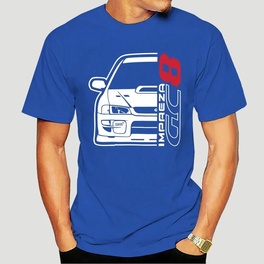 New Men T Shirt Fashion Men Brand Fitness Slim Fit Japan Car Impreza Gc8 T-Shirt Printing Shirt Men Cotton Tees Streetwear 3511X