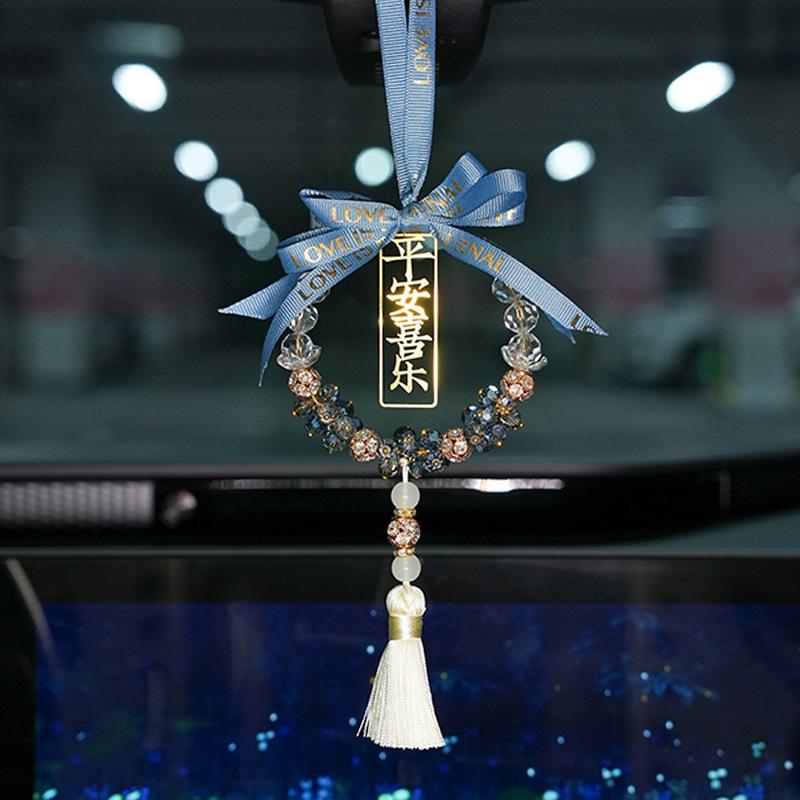 Car Crystal Pendant Traditional Chinese Lucky Wheat Decoration Accessory Gift