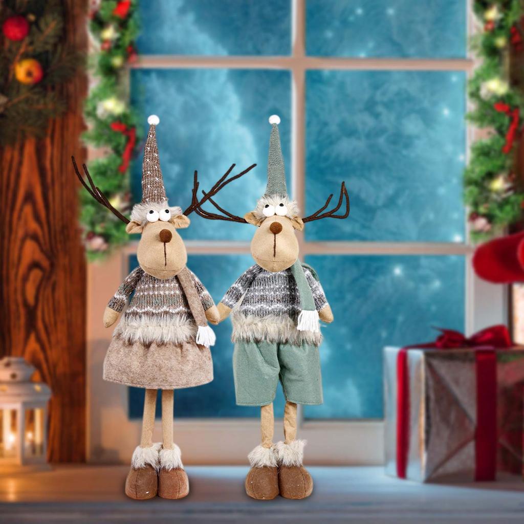 Cute Standing Plush Doll Ornaments Window Home Decoration Doll Christmas Decoration Supplies