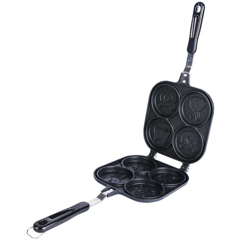 Egg Frying Pan 4 Cup Double-sided Pancake Animal Molds For Kids Pancake Pan Nonstick Egg Pan Omelette Frying Pan Pancake Griddle China Mainland