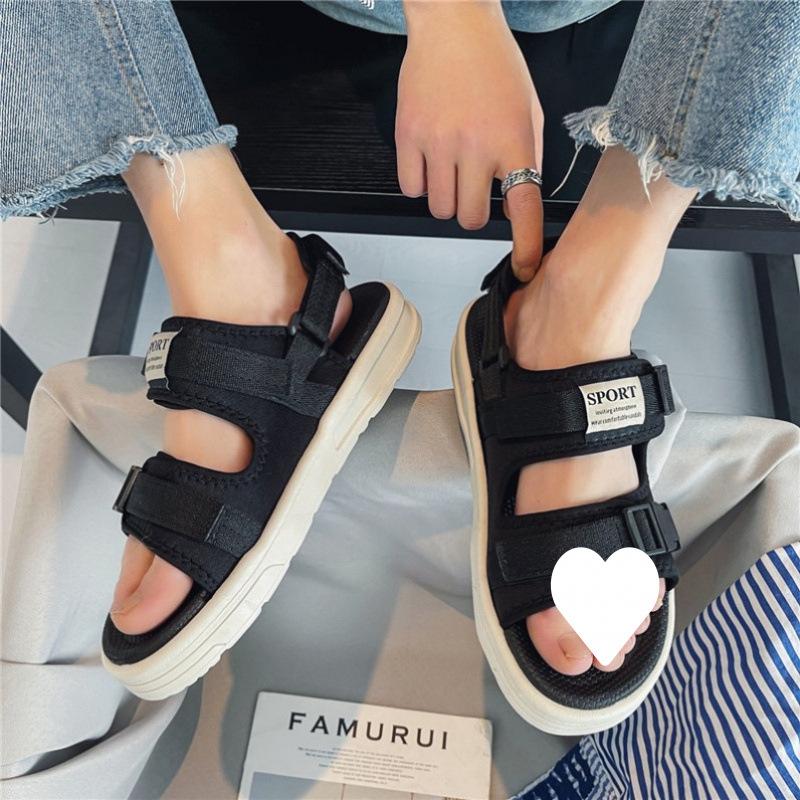 2025 Summer New Sandals Men's Trendy Outer Wear Casual Flat-bottomed Slippers Thick-soled Sports Non-slip Beach Shoes
