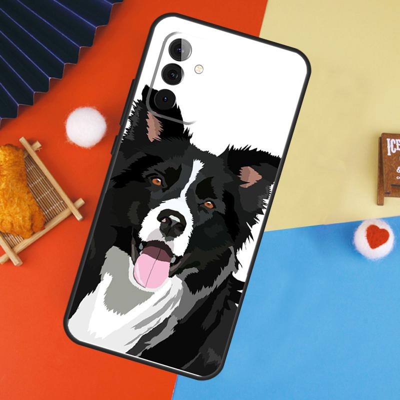 Border Collie Watercolor Case For Samsung Galaxy A56 A36 A16 A06 A13 A33 A53 A52 A32 A12 A54 A34 A14 A15 A35 A55 A17