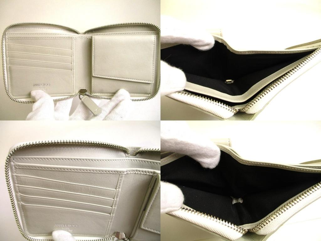 Authentic Jimmy Choo Stars Chalk Leather Bifold Wallet Compact Wallet #a859  Open Box