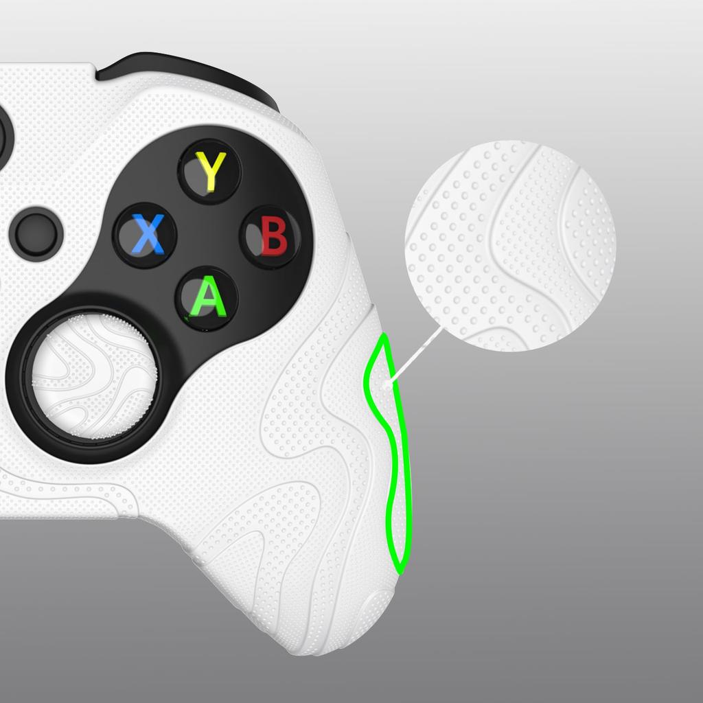 PlayVital Mountain Range Edition Silicone Cover for Xbox Elite Wireless Controller Series 2 Elite Series 2 Core with Thumb Grips White & Non-Slip -