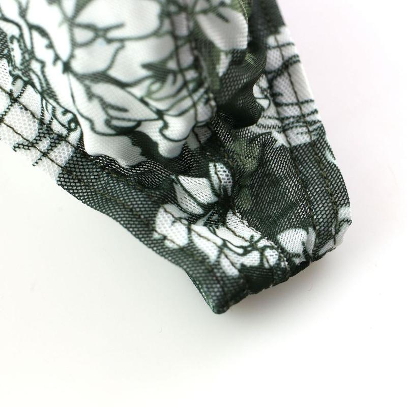 Sexy Herren-Unterwäsche, Tanga, Spitze, Mesh, durchsichtig, niedrige Taille, bequeme, ultradünne, nahtlose Höschen, atmungsaktive Tangas