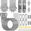 Awning Attachment Set Heavy Duty Sun Shade Sail Stainless Steel Hardware Kit for Garden Triangle Square Rectangle Fixing Accesso
