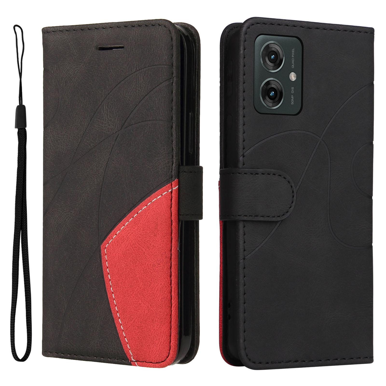 

Для Motorola Moto G55 5G Шкіряний Чохол Гаманець Підставка Кольорове Поєднання Чохол для Телефону A