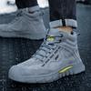 High Top Safety Shoes Men Waterproof Steel Toe Work Boots Abrasion Resistant Work Shoes Anti-slip Men's Work Protection Boots