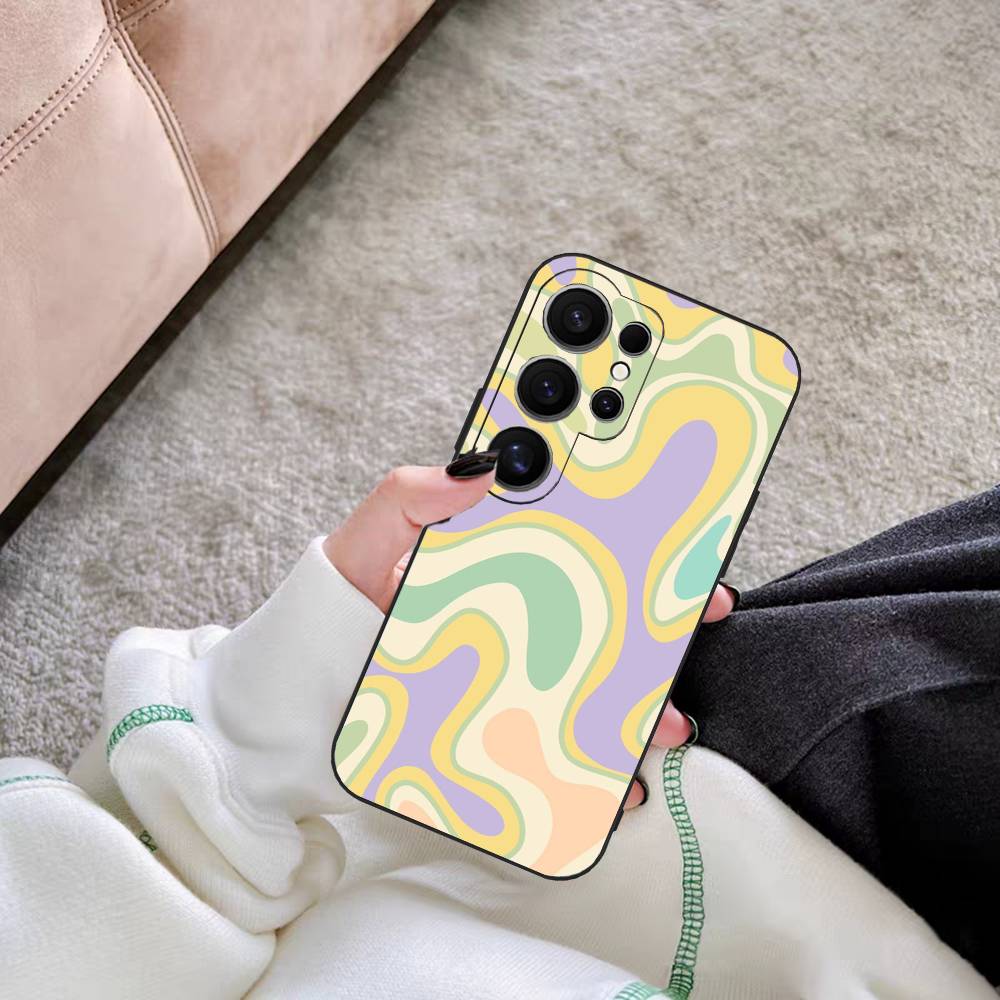 Liquid Swirl Abstract Art Phone Case For Samsung S 24 Fe 25 Ultra Plus 20 Lite 21 30 22 23 24 22 Ultra 5G Fundas