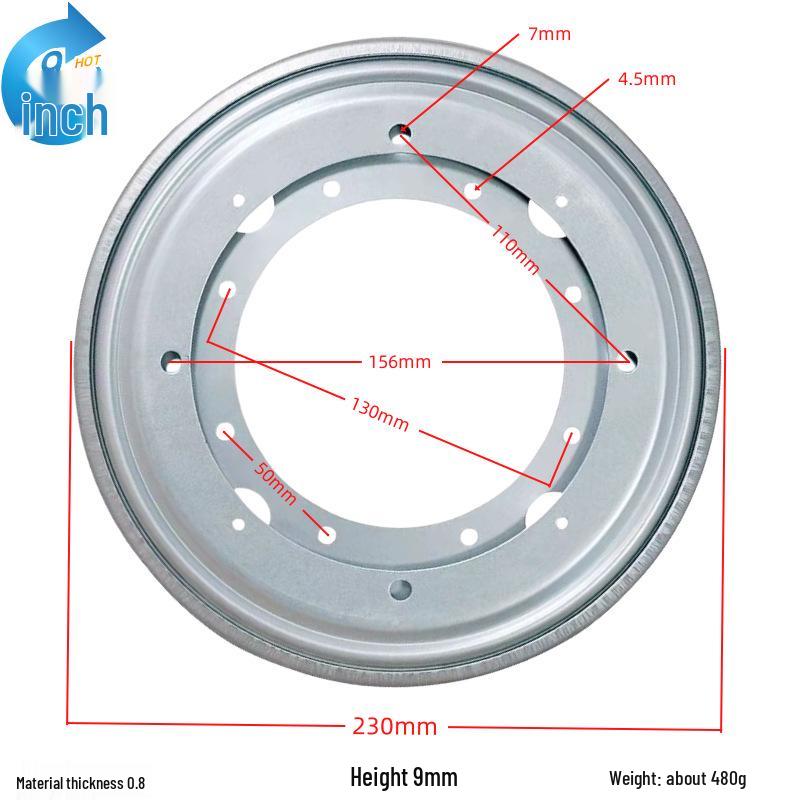 3-12 Inch Universal Black Iron Rotating Base with Full Ball Bearings for Furniture, TV Cabinets, and Bookshelves