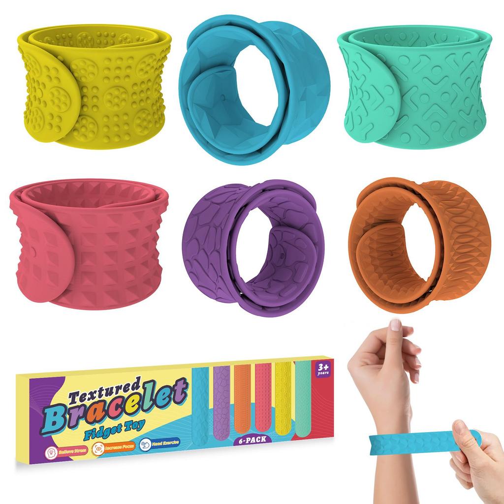 Silicone Sensory Fidget Slap Bracelets for Children's Stress Relief