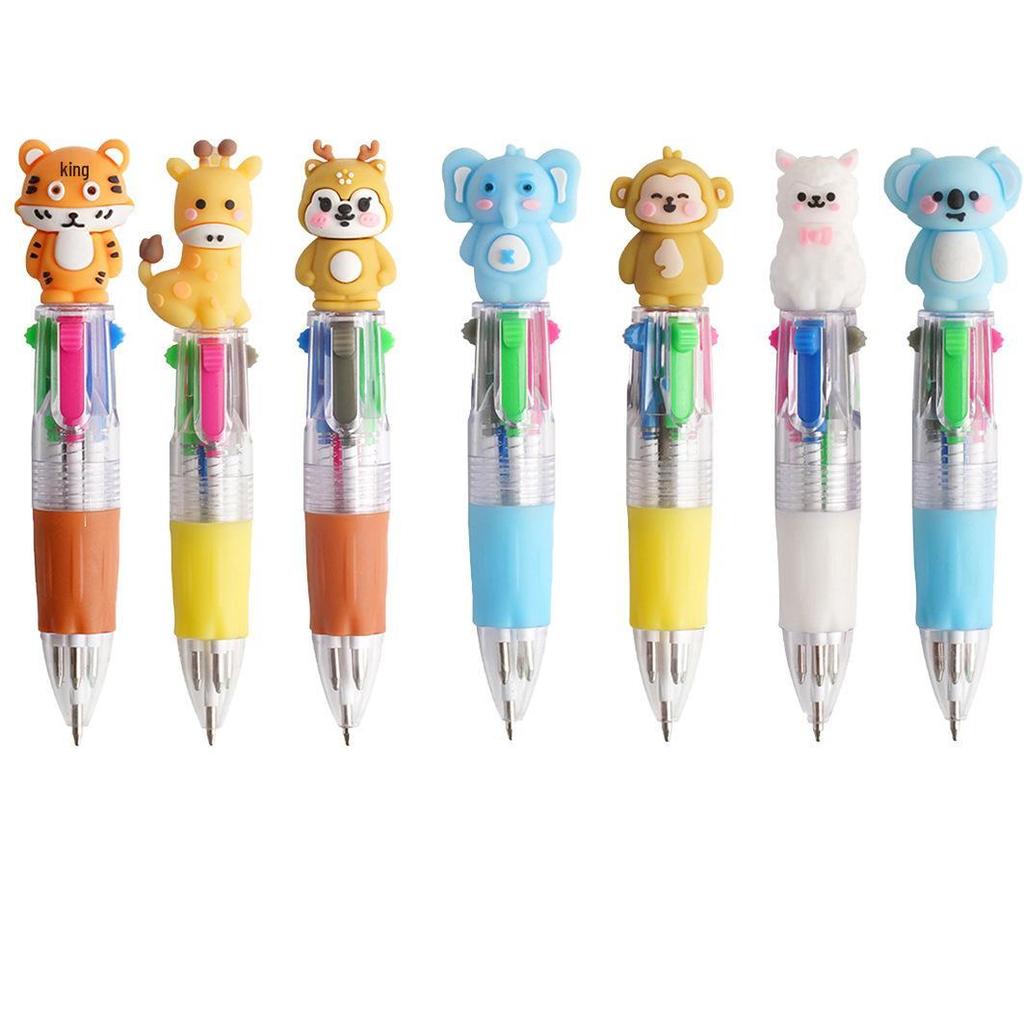Cross-Border Halloween Cartoon Multi-Color Mini Ballpoint Pen - Cute Four-Color Stationery for Students