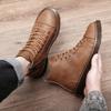 Echtes Leder Herren Stiefel Herbst Winter Stiefeletten für Herren Schuhe