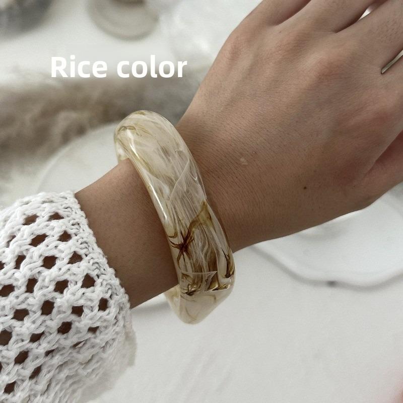 Acrylic Fashion Bracelet, Exaggerated Ins Wind Irregular Translucent Design Exaggerated Bracelet