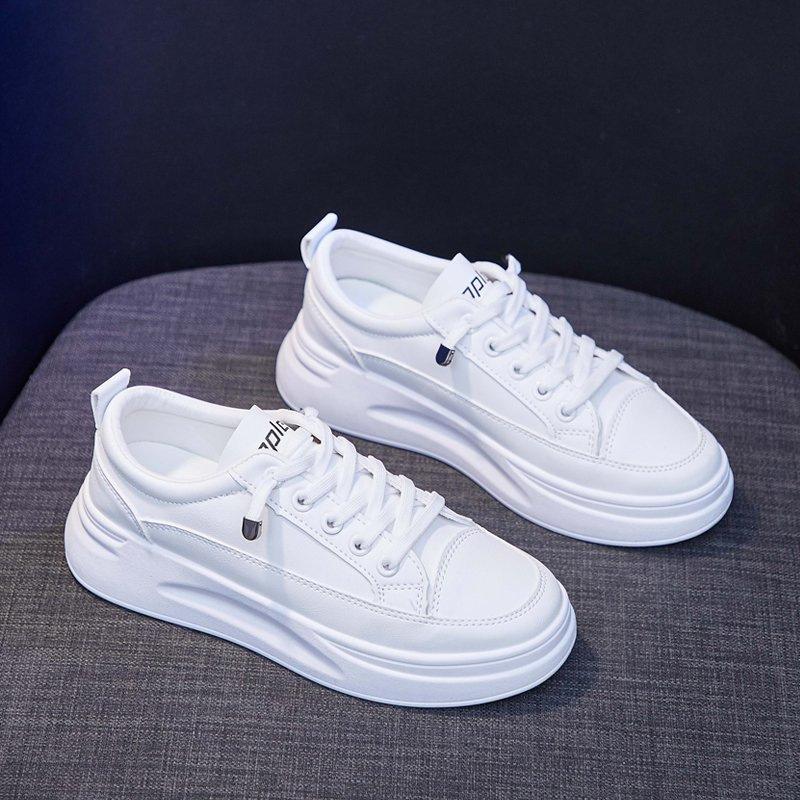 Little white shoes platform women's versatile shoes 2025 new spring mesh shoes breathable mesh flats popular women's shoes summer